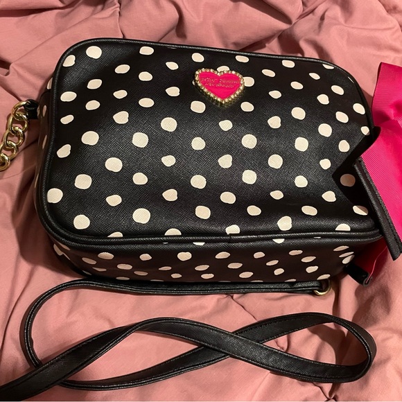 Betsy Johnson Polka-Dot with Hot Pink Bow NWOT - Picture 2 of 13